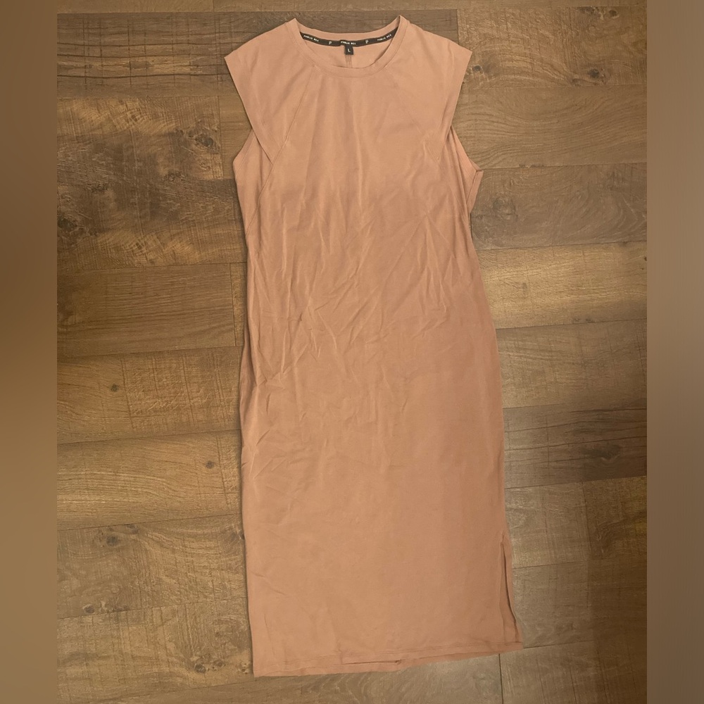 Public Rec Go-To Sleeveless Midi Dress Dusty Pink Canyon Pima Cotton Women’s L